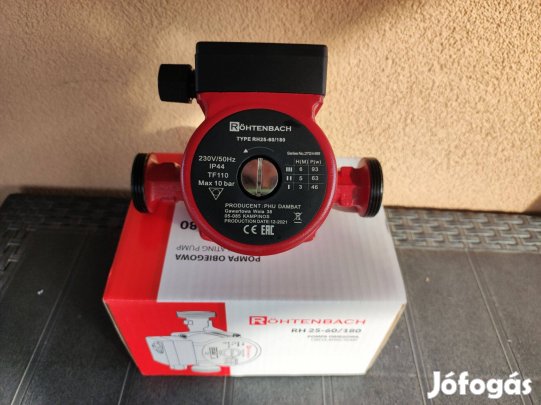 Keringető szivattyú 25 60 180 Röhtenbach eladó!!!