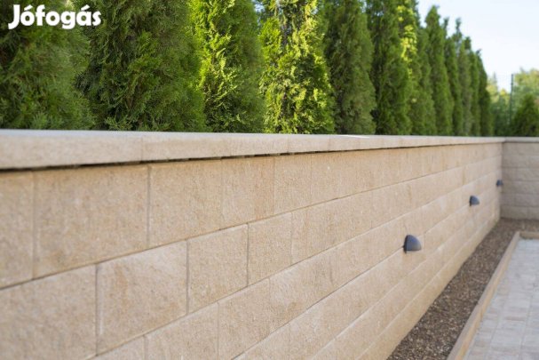 Kerítéskő Architektúra beige kerítés falazó, országos szállítással, 3