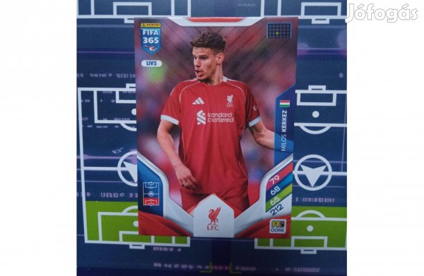 Kerkez Milos (Liverpool) Panini Fifa 365 2026 focis kártya
