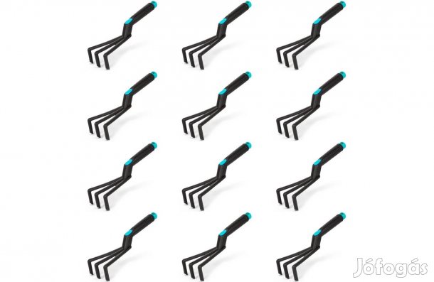 Kerti 12 darab szerszám kézi villás talajlazító műanyag 28 cm