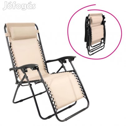 Kerti állítható szék, bézs, GERALD NEW