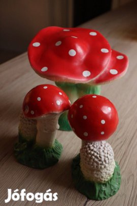 Kerti dekorációs gombák, 3 db