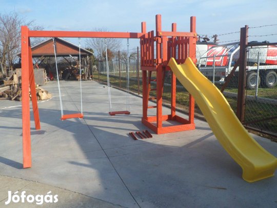 Kerti játék,játszótér,rönk játék,faragott rönk,hinta,csúszda !
