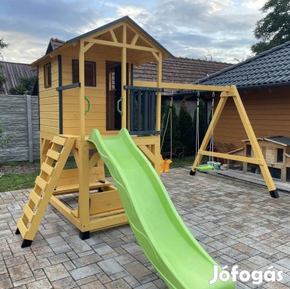 Kerti játszótér , játszóház, csúszda, hinta