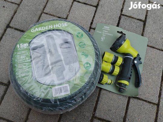 Kerti locsoló cső készlet 15 M új bontatlan 