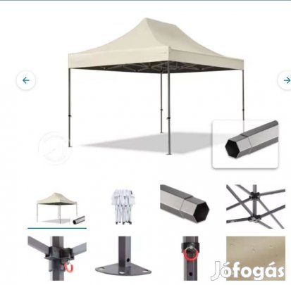 Kerti összecsukható pavilon acél vázas Új