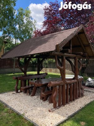 Kerti pavilon ülőgarnitúra szett tetővel (Felújítandó)