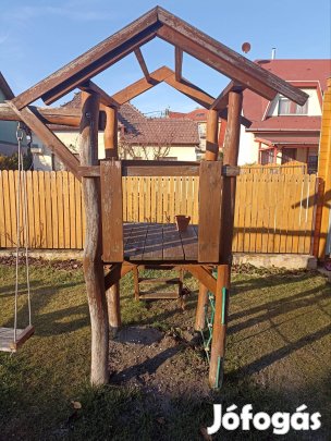 Kerti rönk játszótorony, hinta