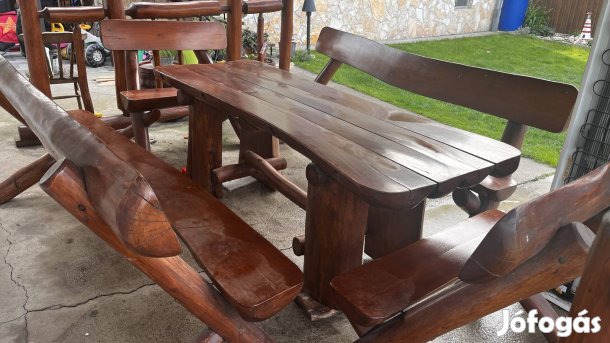 Kerti rönkfa garnitúra eladó ?Ajándék Szanetlivel