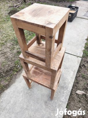Kerti rusztikus fa zsámoly eladó 