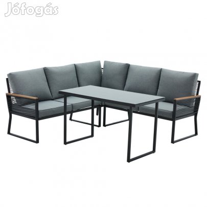 Kerti szett, fekete/szürke, FARLY