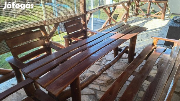 Kerti tömörfa ülőgarnitúra