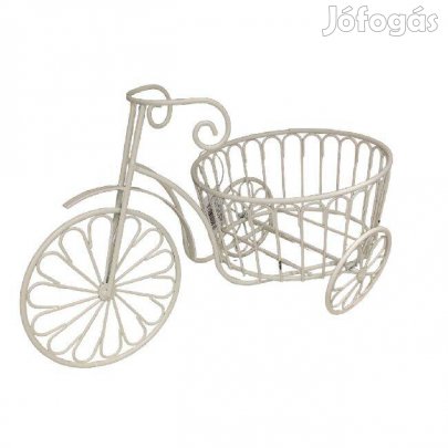 Kerti virágtartó bicikli bézs színben 35x18x22 cm, elegáns kültéri d