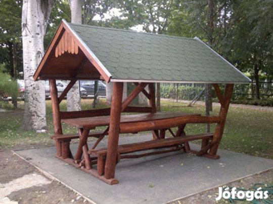 Kerti zsindelytetős rönkpavilonok