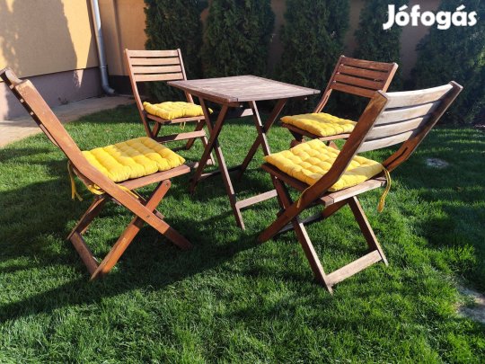 Kertigarnitúra IKEA Kertibútor Kertiszett 4 db szék + asztal + párna