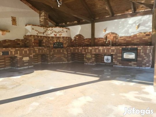 Kertikonyhák, udvari kemencék, grillező, bográcsozó, sparhelt