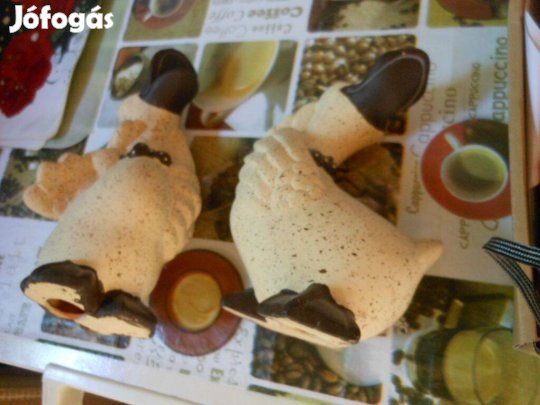 Két cuki kerámia 15,19cm kacsa kert lakás terasz dísz