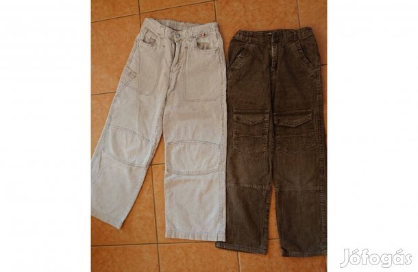 Két darab 140-es kordbársony nadrág - mérve pontosan