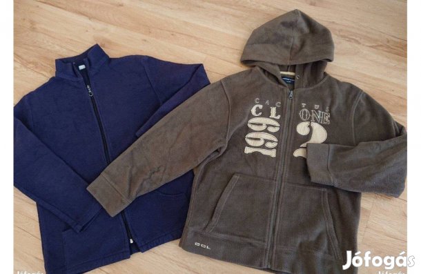 Két darab cipzáros polár melegítőfelső 158-as de mérve