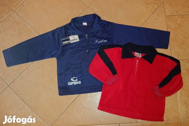 Két darab galléros ingnyakú pulóver 104-es méret