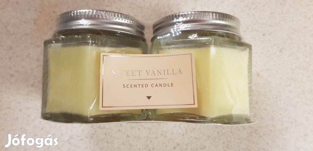 Két darab illatgyertya üvegben