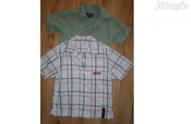 Két darab márkás kockás ing 116-os, de mérve