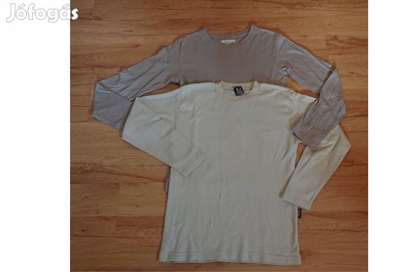 Két darab világos hosszú ujjú póló 140-es In Extenso