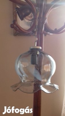 Két egyforma üvegharang burás lámpa csillár