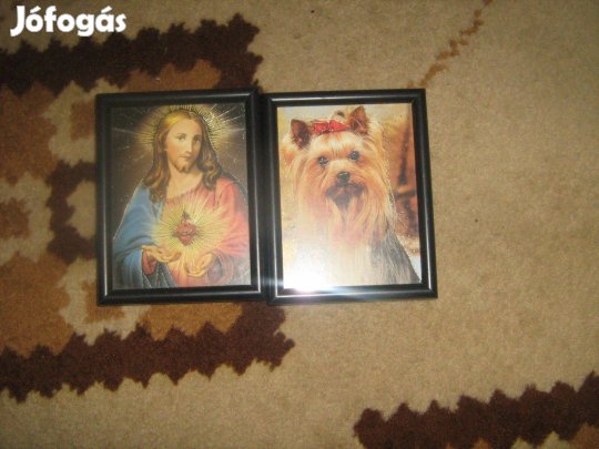 Két különböző kicsi kép keretezve 7x10cm egybe a kettő