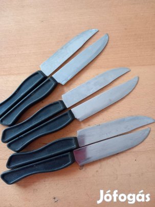 Két különböző rozsdamentes müa nyelű kések 6 db