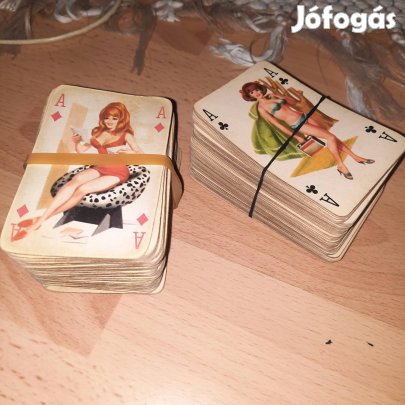 Két pakli pin up,francia kártya,teljes