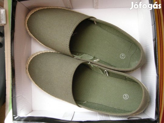 Két pár zöld vászoncipő,újak,41 és 44-méretben,olcsón!