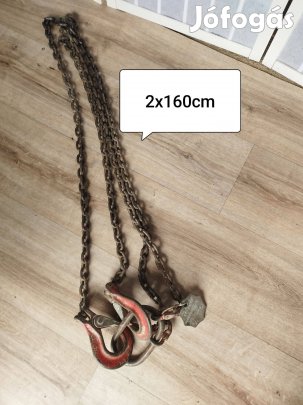Kétágú emelő lánc horoggal 1400kg