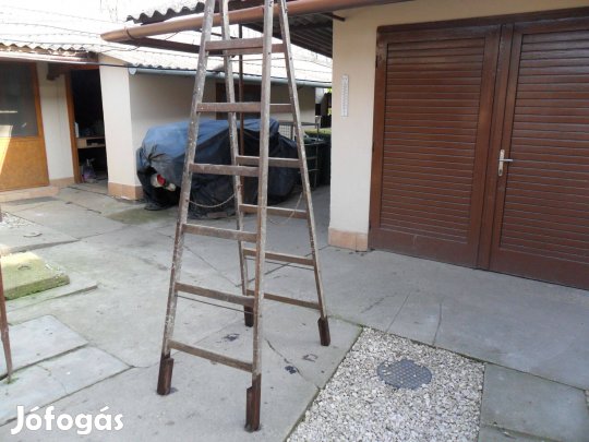 Kétágu falétra 7 fogas 210cm magas