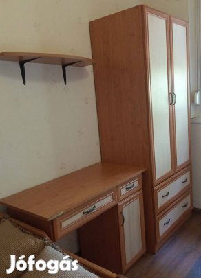 Kétajtós ruhásszekrény és íróasztal egyben újszerű 