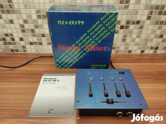 Kétcsatornás DJ keverőpult - javításra szorul - Mccrypt SM25 Mkii