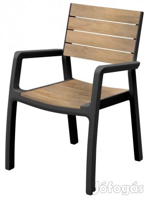 Keter DECO CORALE kerti szék karfával  teak / grafit