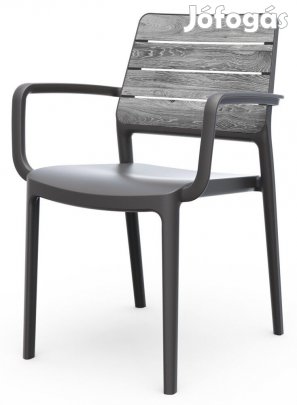 Keter DECO PORTO kerti szék karfával  Storm Grey / grafit