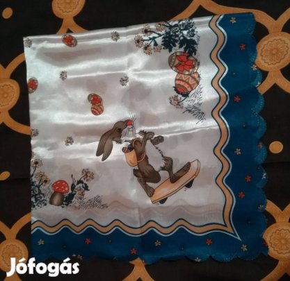 Kétféle,új selyem húsvéti terítő, 80x80 cm,olcsón!/54