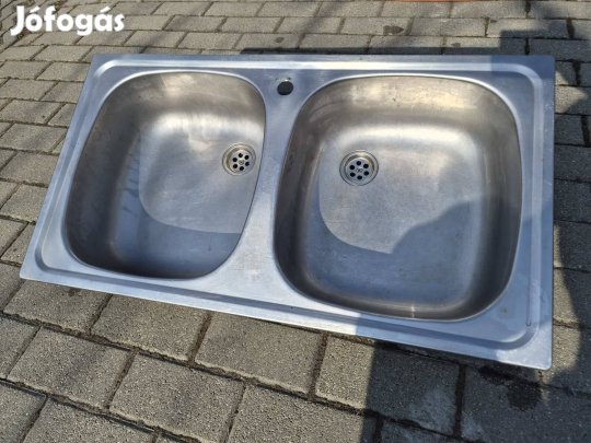 Kétmedencés rozsdamentes mosogatótálca 