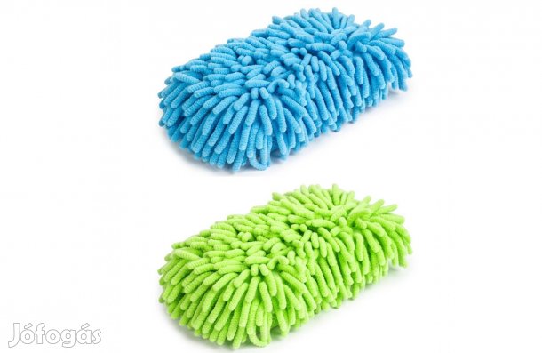 Kétoldalú Mikroszálas autómosó szivacs keresztpántos 2 féle színben