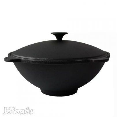 Kétrészes öntöttvas wok és bogrács egyben 51 cm