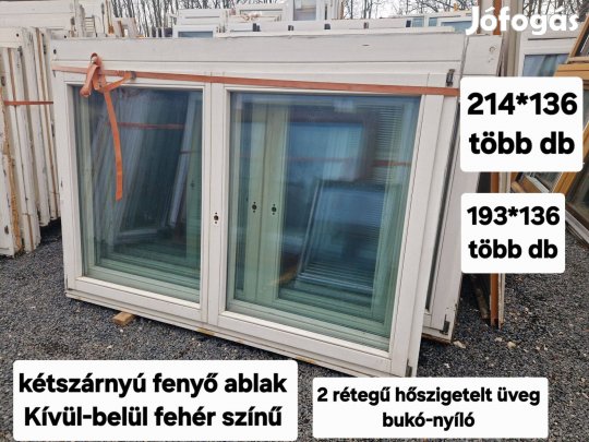 Kétszárnyú fenyő ablak