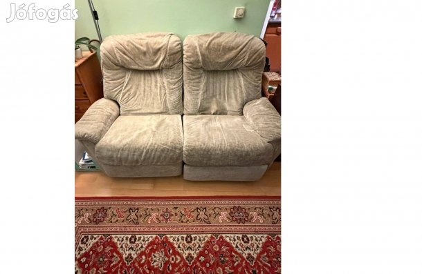 Kétszemélyes tv-fotel, kihúzható lábtartóval