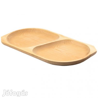 Kettes osztású bükk fatányér 43cm