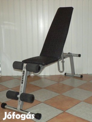 Kettler típusú alig használt dönthető multifunkciós fekpad haspad