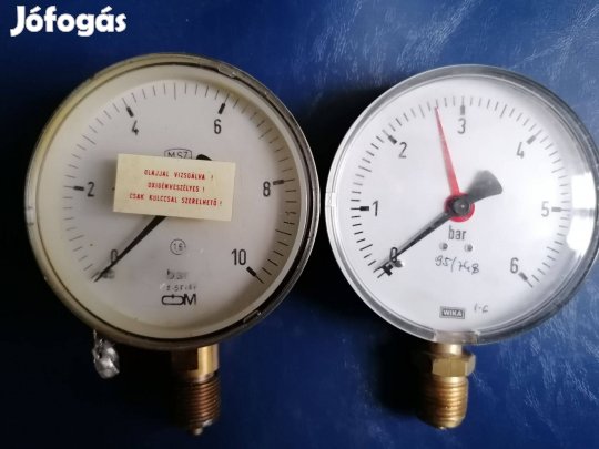 Kettő db.új manométer 6-10 bar méréshatárig