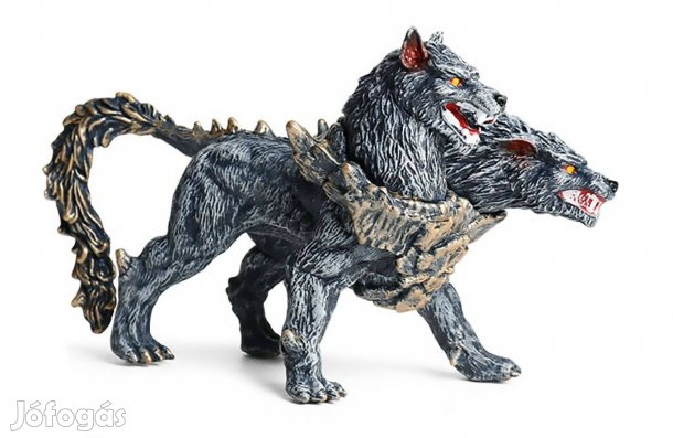 Kettő fejű farkasdémon figura 16 cm
