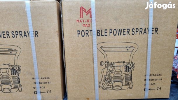 Kétütemű motorral szerelt hordó permetező, 1,4Le benzines permetezőgép
