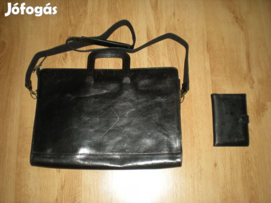 Keveset használt bőr akta laptoptáska notebook táska pénztárca